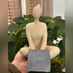 Brand new ceramic yoga pose sculpture. Beautiful in person.